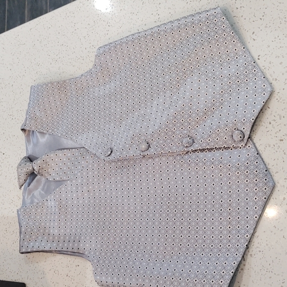 James Morgan Kids Vest -  Sz 7 Boys (Silver/Black) - Picture 3 of 6